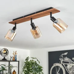 Aggebu Plafonnier Écru, Noir, 3 lumières