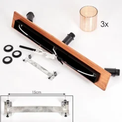 Aggebu Plafonnier Écru, Noir, 3 lumières