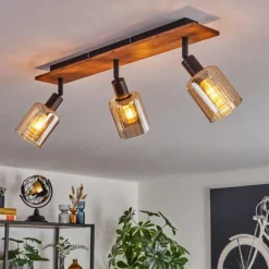 Aggebu Plafonnier Écru, Noir, 3 lumières