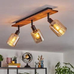 Aggebu Plafonnier Écru, Noir, 3 lumières