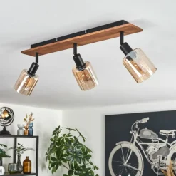 Aggebu Plafonnier Écru, Noir, 3 lumières