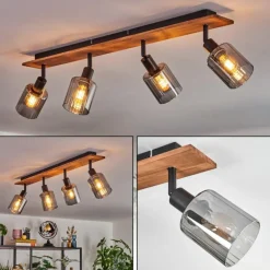 Aggebu Plafonnier Écru, Noir, 4 lumières