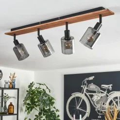 Aggebu Plafonnier Écru, Noir, 4 lumières