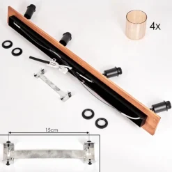 Aggebu Plafonnier Écru, Noir, 4 lumières