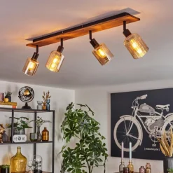 Aggebu Plafonnier Écru, Noir, 4 lumières