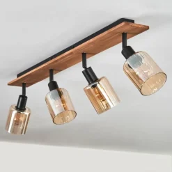 Aggebu Plafonnier Écru, Noir, 4 lumières