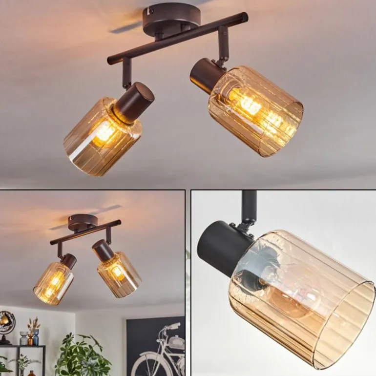 Aggebu Plafonnier Noir, 2 lumières