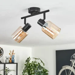 Aggebu Plafonnier Noir, 2 lumières