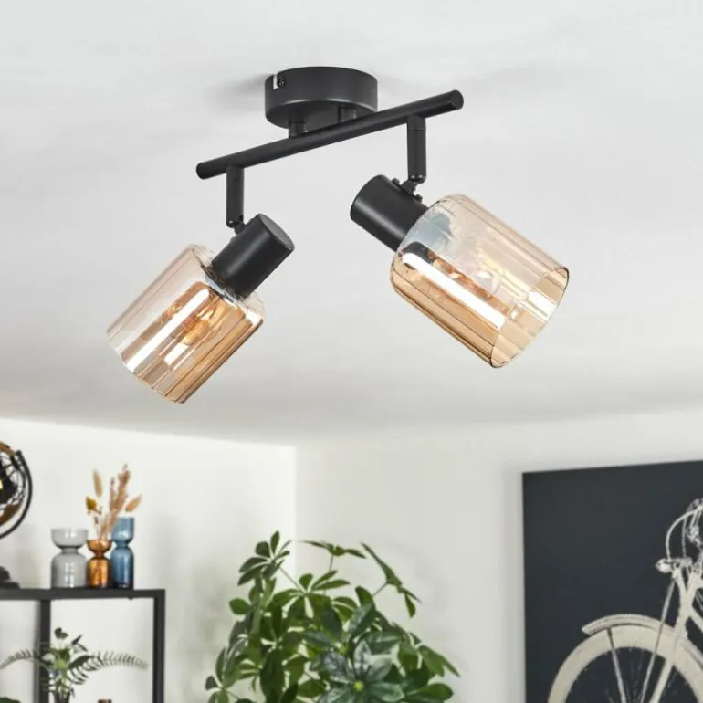 Aggebu Plafonnier Noir, 2 lumières