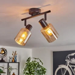 Aggebu Plafonnier Noir, 2 lumières