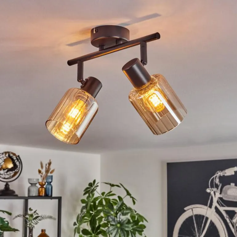 Aggebu Plafonnier Noir, 2 lumières