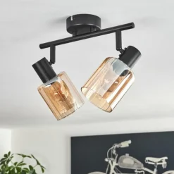 Aggebu Plafonnier Noir, 2 lumières