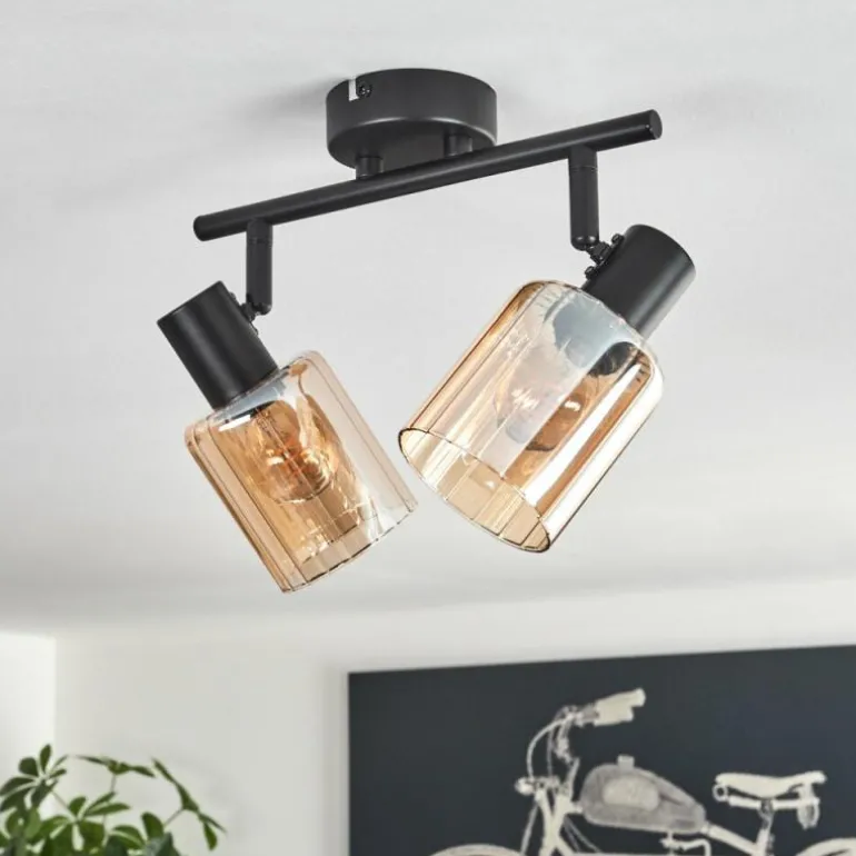 Aggebu Plafonnier Noir, 2 lumières