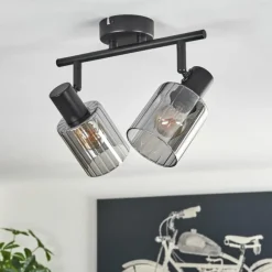 Aggebu Plafonnier Noir, 2 lumières
