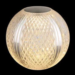 Aida Lampe à poser Luminaires Globo Lighting LED Nickel mat, Transparent, 1 lumière