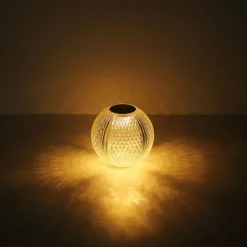 Aida Lampe à poser Luminaires Globo Lighting LED Nickel mat, Transparent, 1 lumière