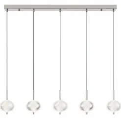 Aida Suspension Luminaires Globo Lighting LED Chrome, 1 lumière