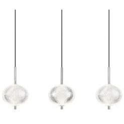 Aida Suspension Luminaires Globo Lighting LED Chrome, 1 lumière