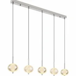 Aida Suspension Luminaires Globo Lighting LED Chrome, 1 lumière