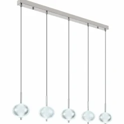 Aida Suspension Luminaires Globo Lighting LED Chrome, 1 lumière