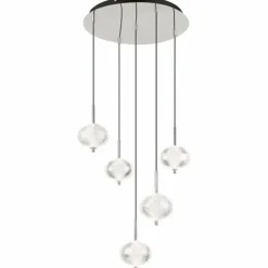 Aida Suspension Luminaires Globo Lighting LED Chrome, 1 lumière
