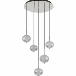 Aida Suspension Luminaires Globo Lighting LED Chrome, 1 lumière
