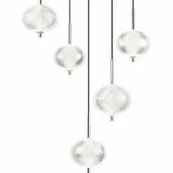 Aida Suspension Luminaires Globo Lighting LED Chrome, 1 lumière
