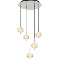 Aida Suspension Luminaires Globo Lighting LED Chrome, 1 lumière