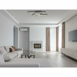 AIGINA Plafonnier Luminaires Globo Lighting LED Noir, 1 lumière, Télécommandes