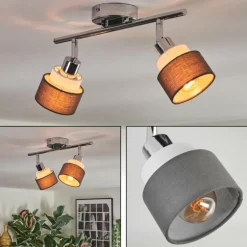 Ailer Plafonnier, Spot de plafond Chrome, 2 lumières