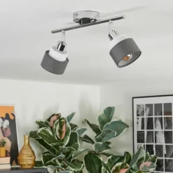 Ailer Plafonnier, Spot de plafond Chrome, 2 lumières