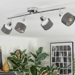 Ailer Plafonnier, Spot de plafond Chrome, 4 lumières