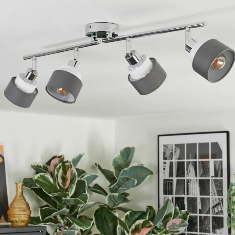 Ailer Plafonnier, Spot de plafond Chrome, 4 lumières