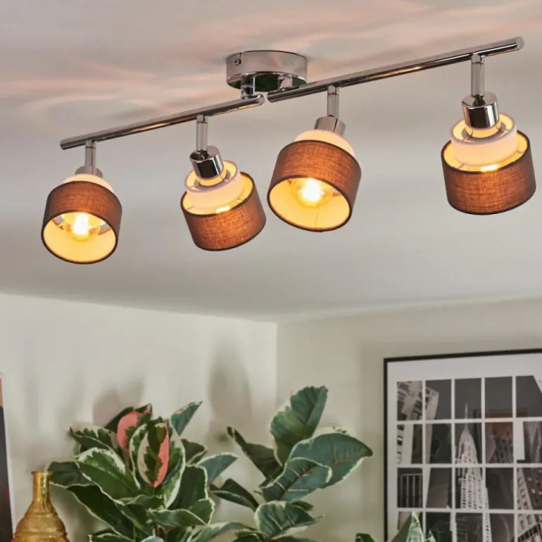 Ailer Plafonnier, Spot de plafond Chrome, 4 lumières