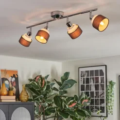 Ailer Plafonnier, Spot de plafond Chrome, 4 lumières