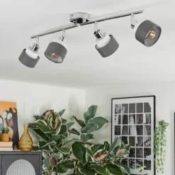 Ailer Plafonnier, Spot de plafond Chrome, 4 lumières