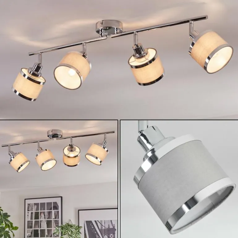 Ailer Plafonnier, Spot de plafond Chrome, 4 lumières