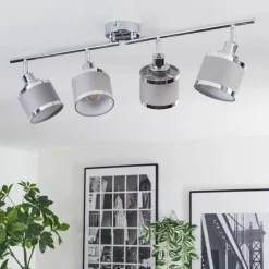 Ailer Plafonnier, Spot de plafond Chrome, 4 lumières