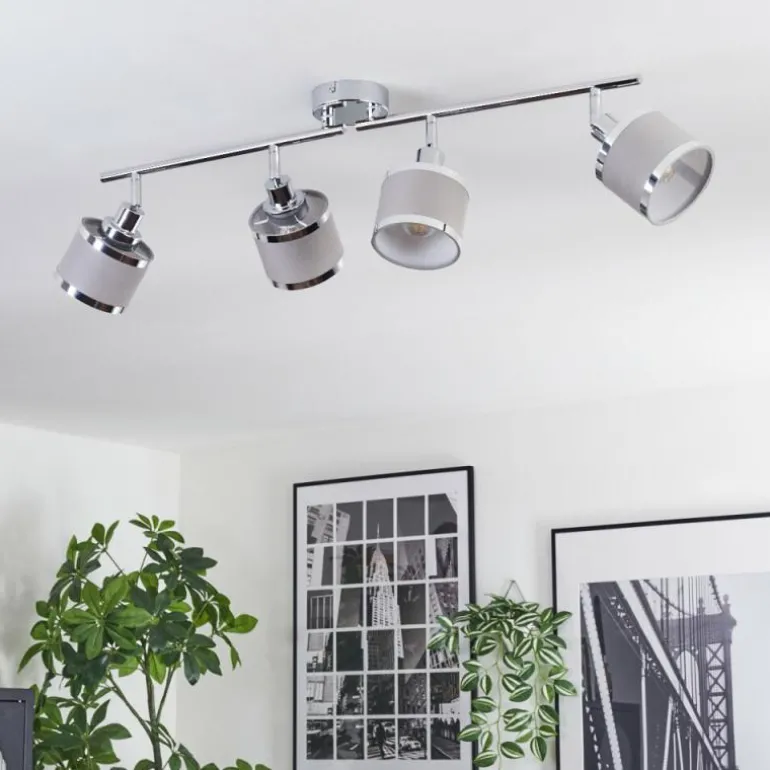 Ailer Plafonnier, Spot de plafond Chrome, 4 lumières