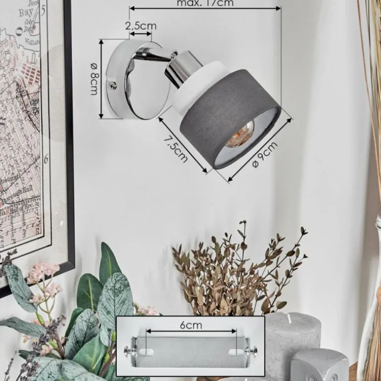 Ailer Spot de plafond, Applique murale, Spot mural Chrome, 1 lumière