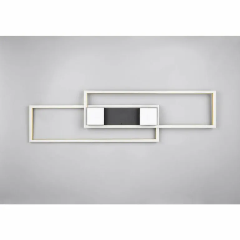 ALBANY Plafonnier Luminaires Trio LED Noir doré, 1 lumière, Télécommandes