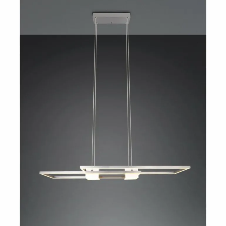 ALBANY Suspension Luminaires Trio LED Nickel mat, 1 lumière, Télécommandes