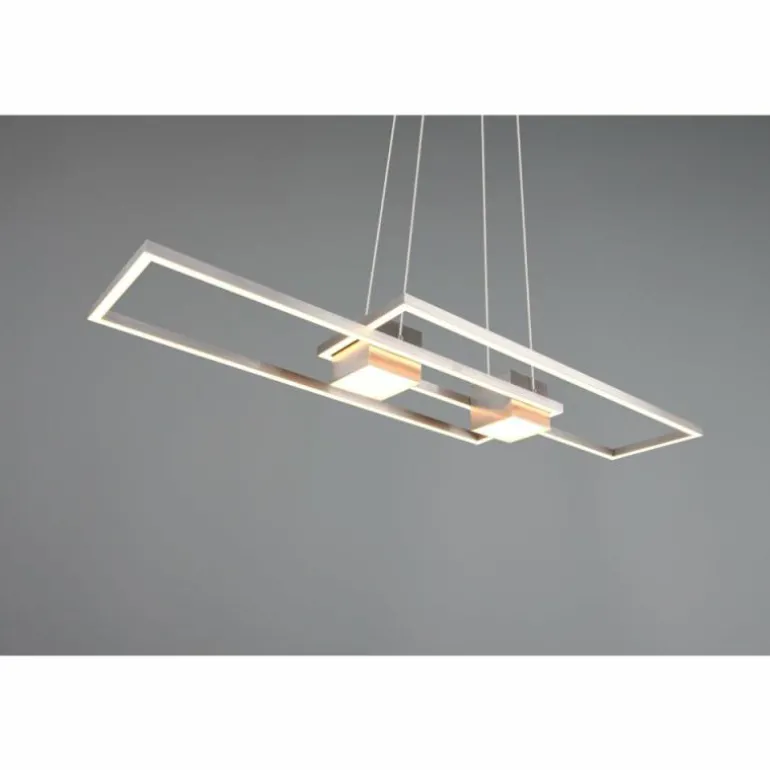ALBANY Suspension Luminaires Trio LED Nickel mat, 1 lumière, Télécommandes