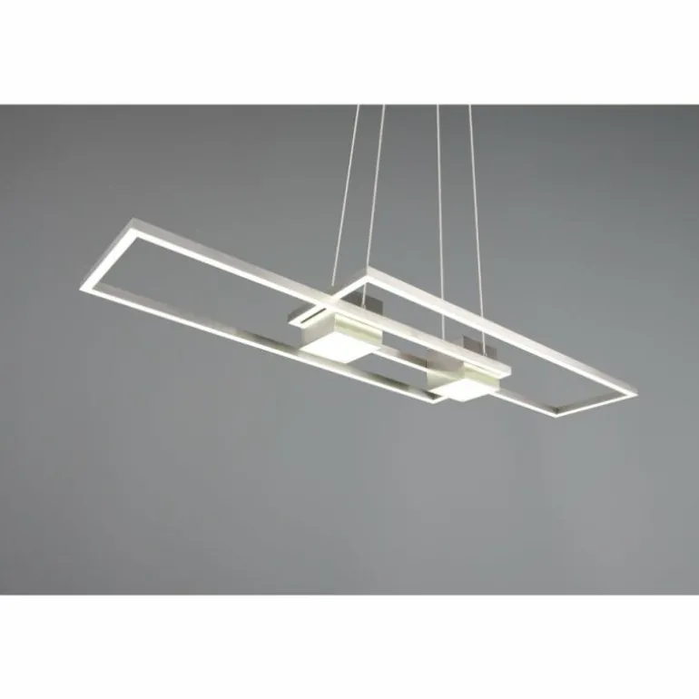 ALBANY Suspension Luminaires Trio LED Nickel mat, 1 lumière, Télécommandes