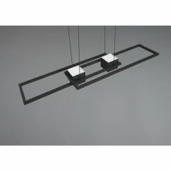 ALBANY Suspension Luminaires Trio LED Noir, 1 lumière, Télécommandes