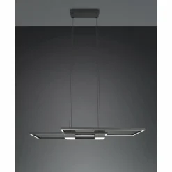 ALBANY Suspension Luminaires Trio LED Noir, 1 lumière, Télécommandes
