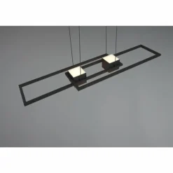 ALBANY Suspension Luminaires Trio LED Noir, 1 lumière, Télécommandes