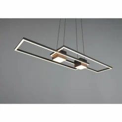 ALBANY Suspension Luminaires Trio LED Noir, 1 lumière, Télécommandes