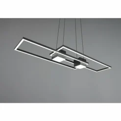 ALBANY Suspension Luminaires Trio LED Noir, 1 lumière, Télécommandes