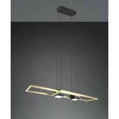 ALBANY Suspension Luminaires Trio LED Noir doré, 1 lumière, Télécommandes